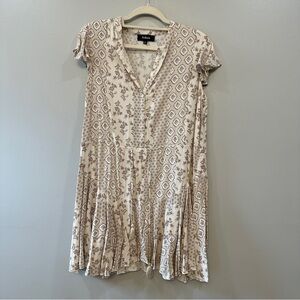 Aakaa Woman floral patterned patchwork mini dress. Size L